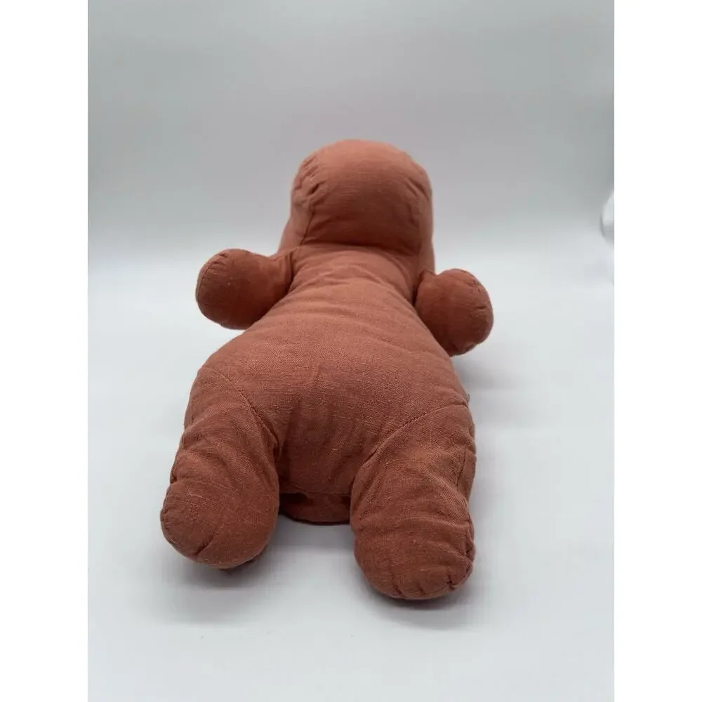 Maileg Large Hippo Dusty Coral Plush Anthropologie Rare Retired 13”